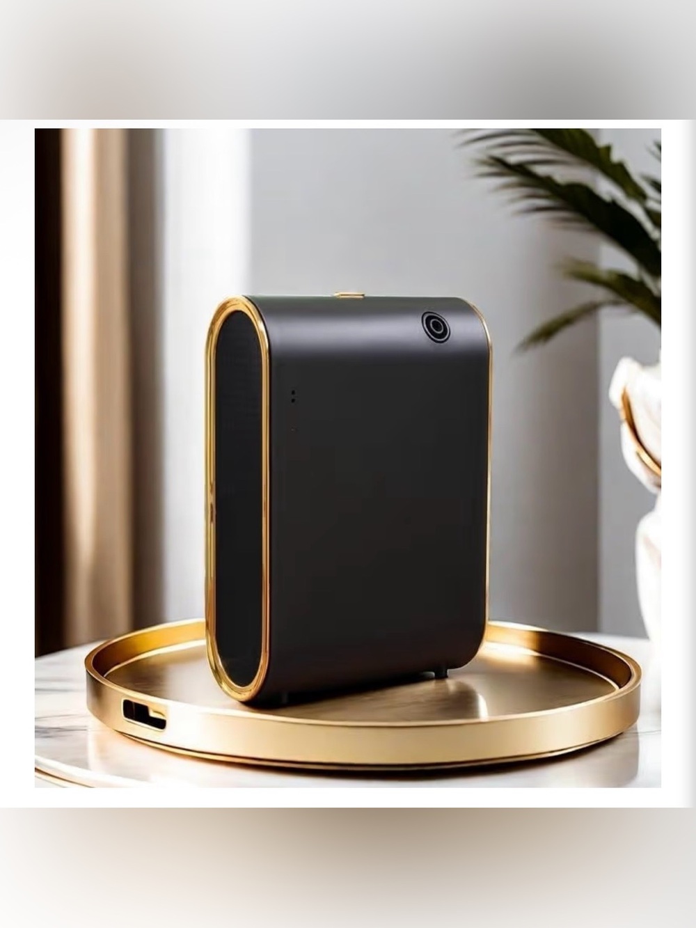 Intelligent Waterless Essential Oil Diffuser with WiFi- Black and Gold